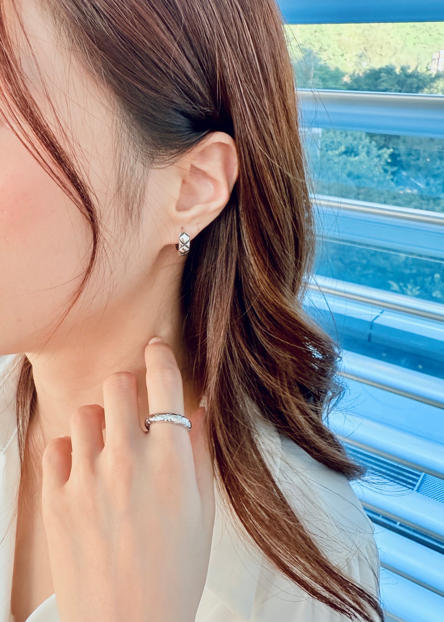Quilted Motif Earrings