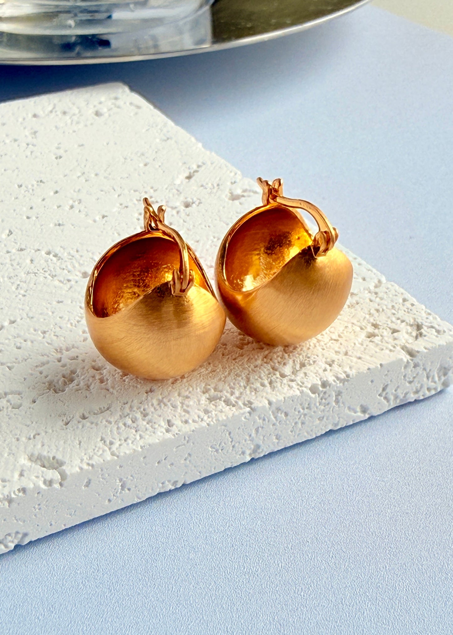 Matte Shiny Ball Drop Earrings
