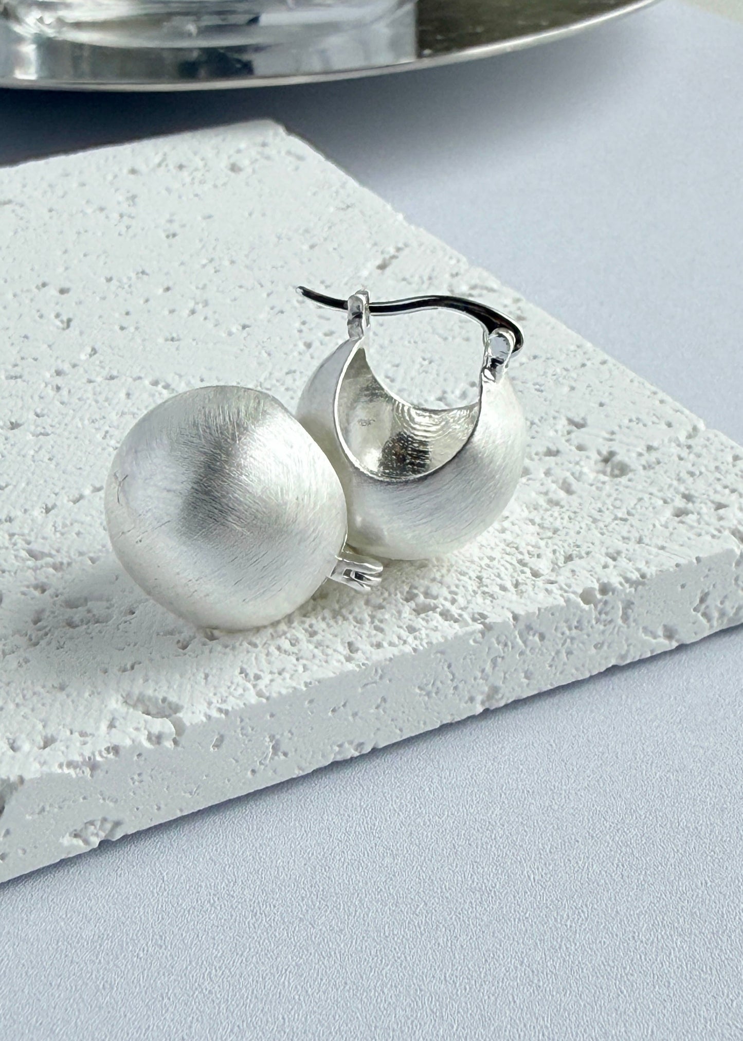 Matte Shiny Ball Drop Earrings
