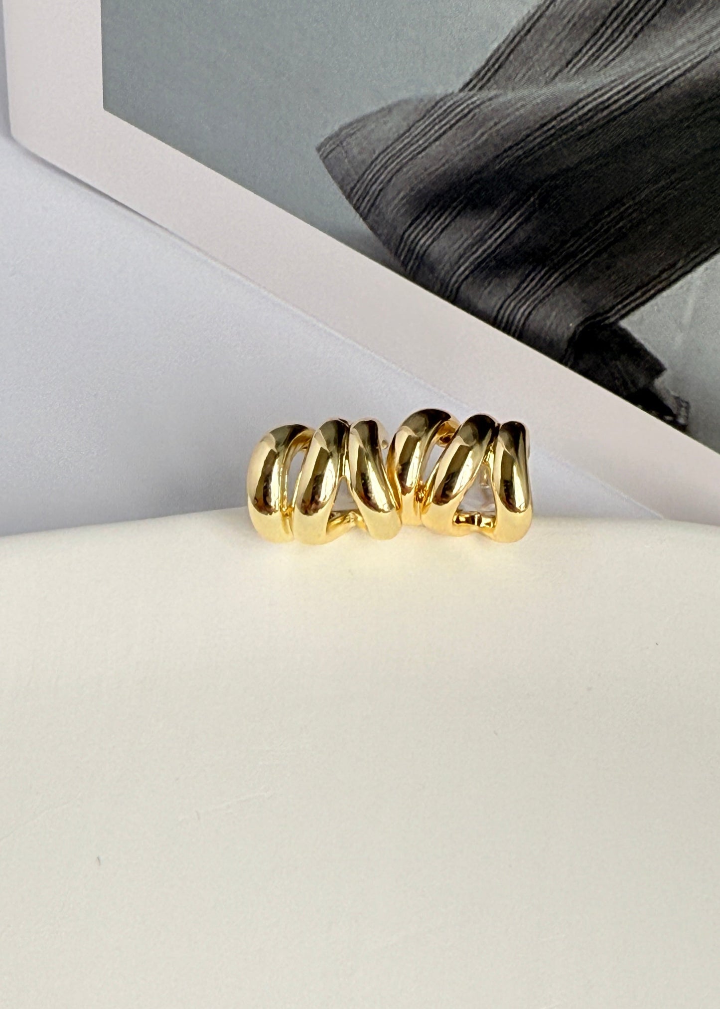 Small Multi-hoop Metal Earrings