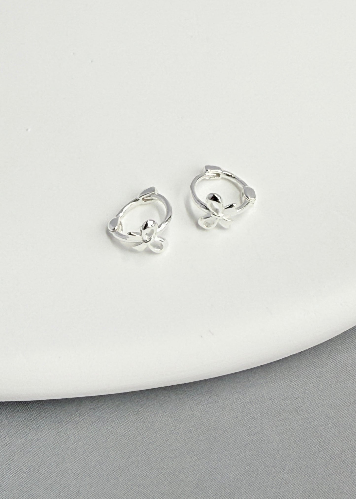 Sterling Silver Bow Earrings