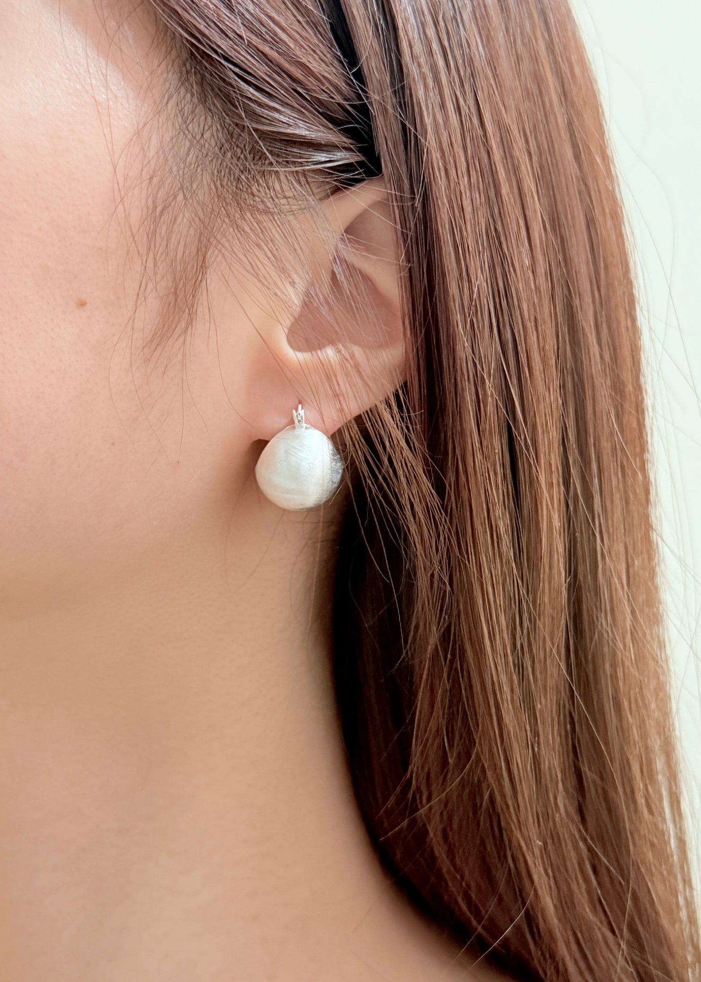 Matte Shiny Ball Drop Earrings