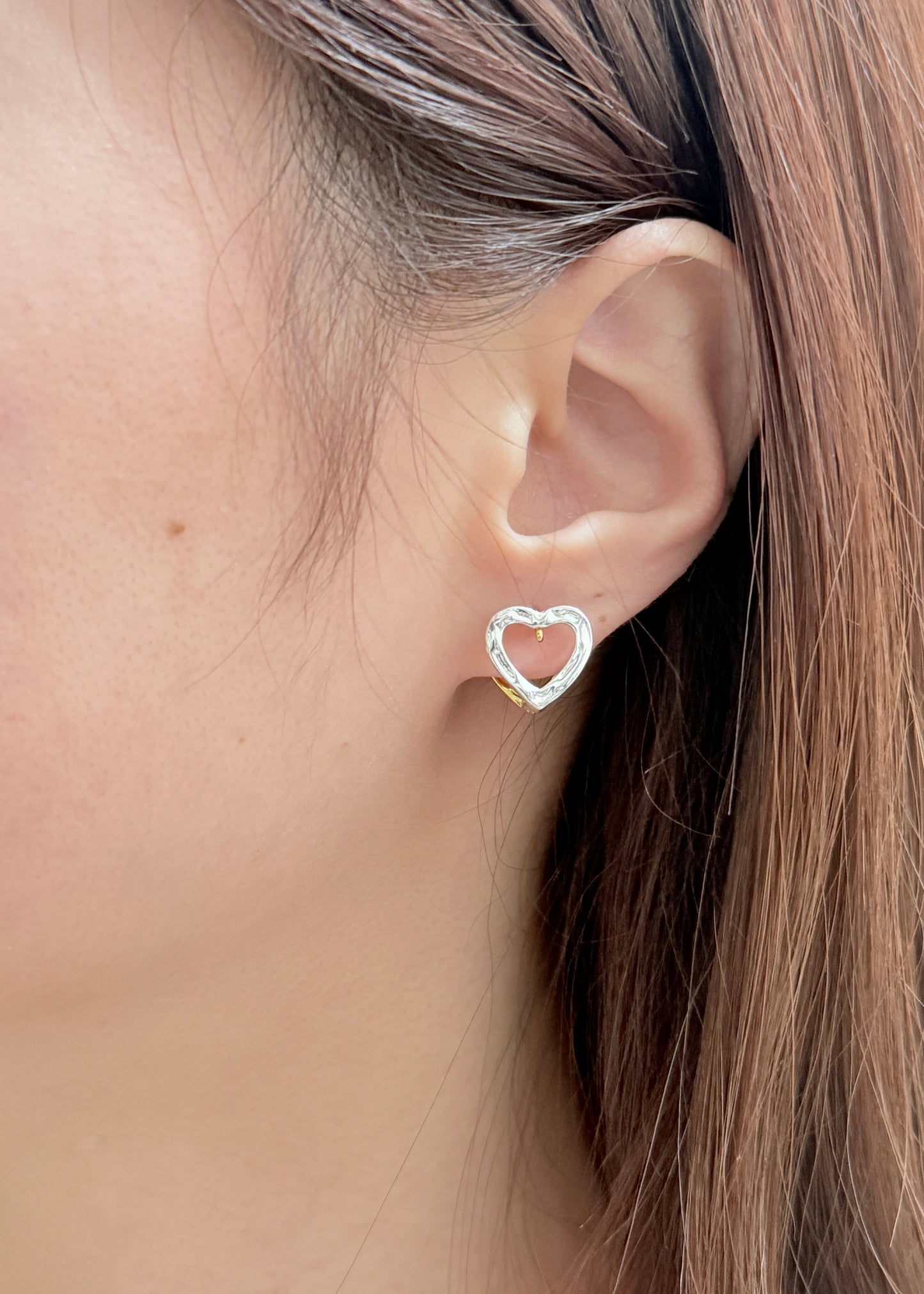 Color-block Heart Earrings