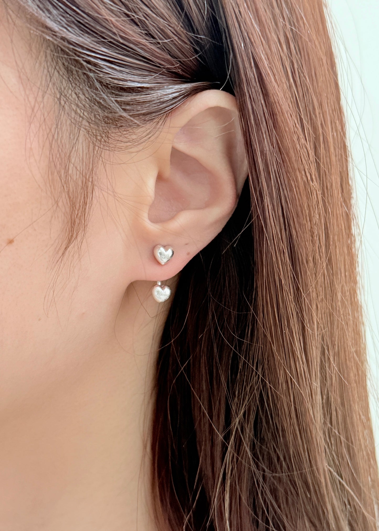 Back-hung Double Heart Earrings