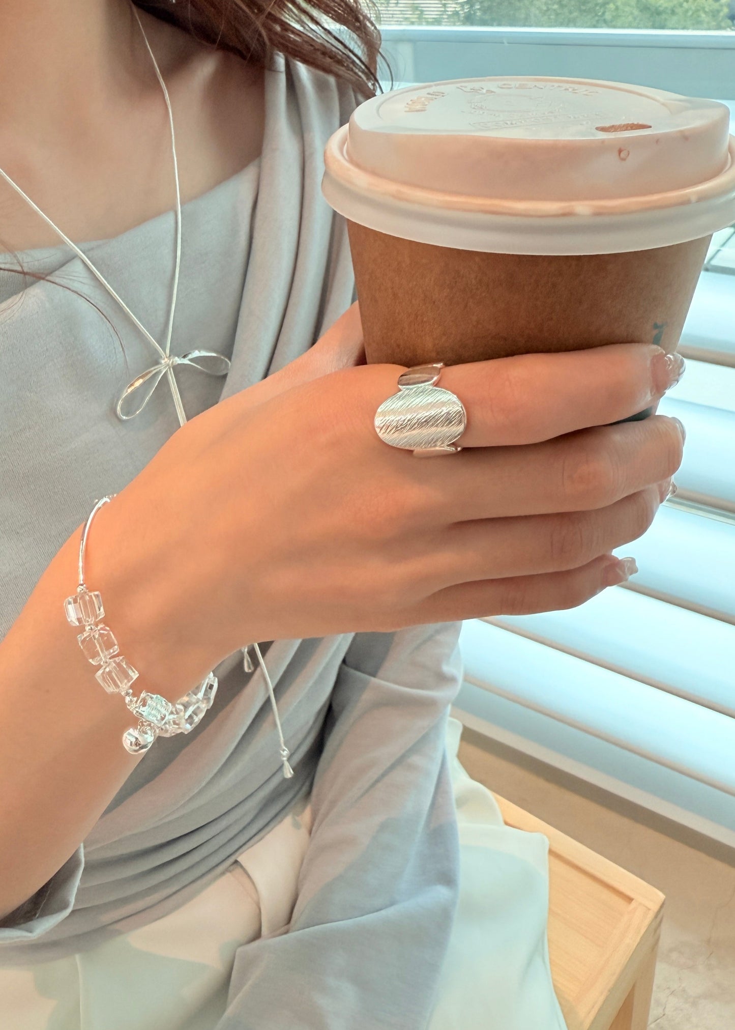 Niche Design Retro Simple Texture Ring