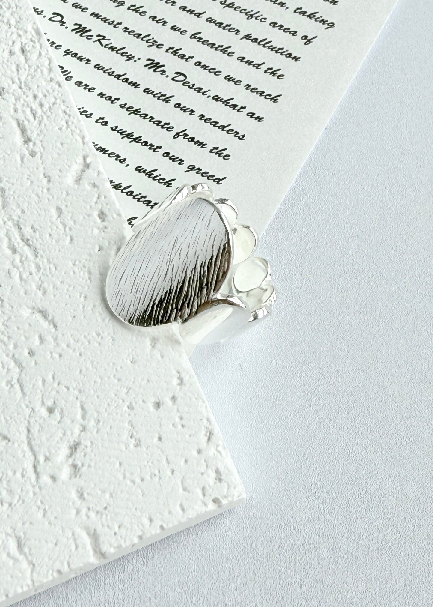 Niche Design Retro Simple Texture Ring