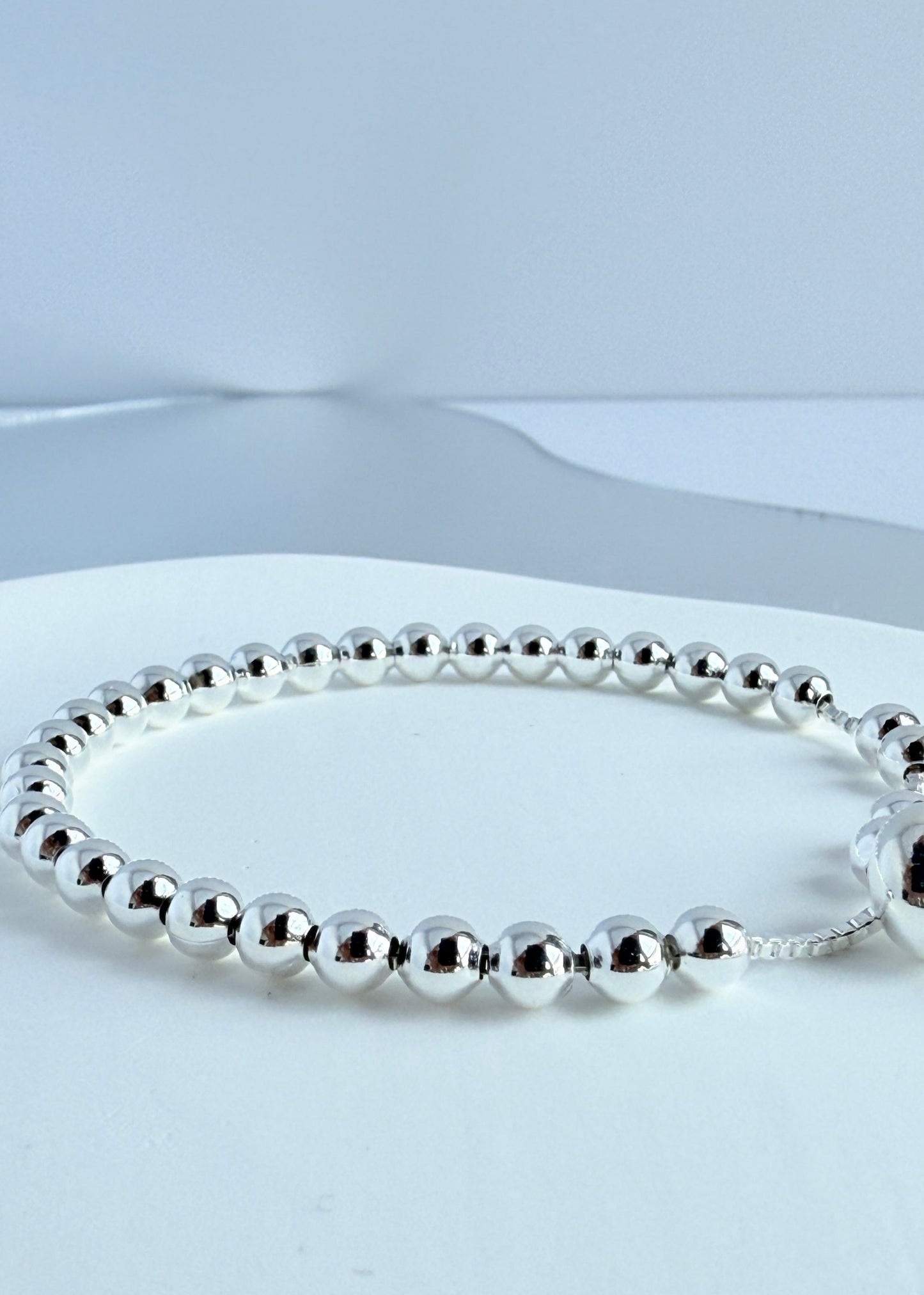 Round Bead Tassel Bean Bracelet