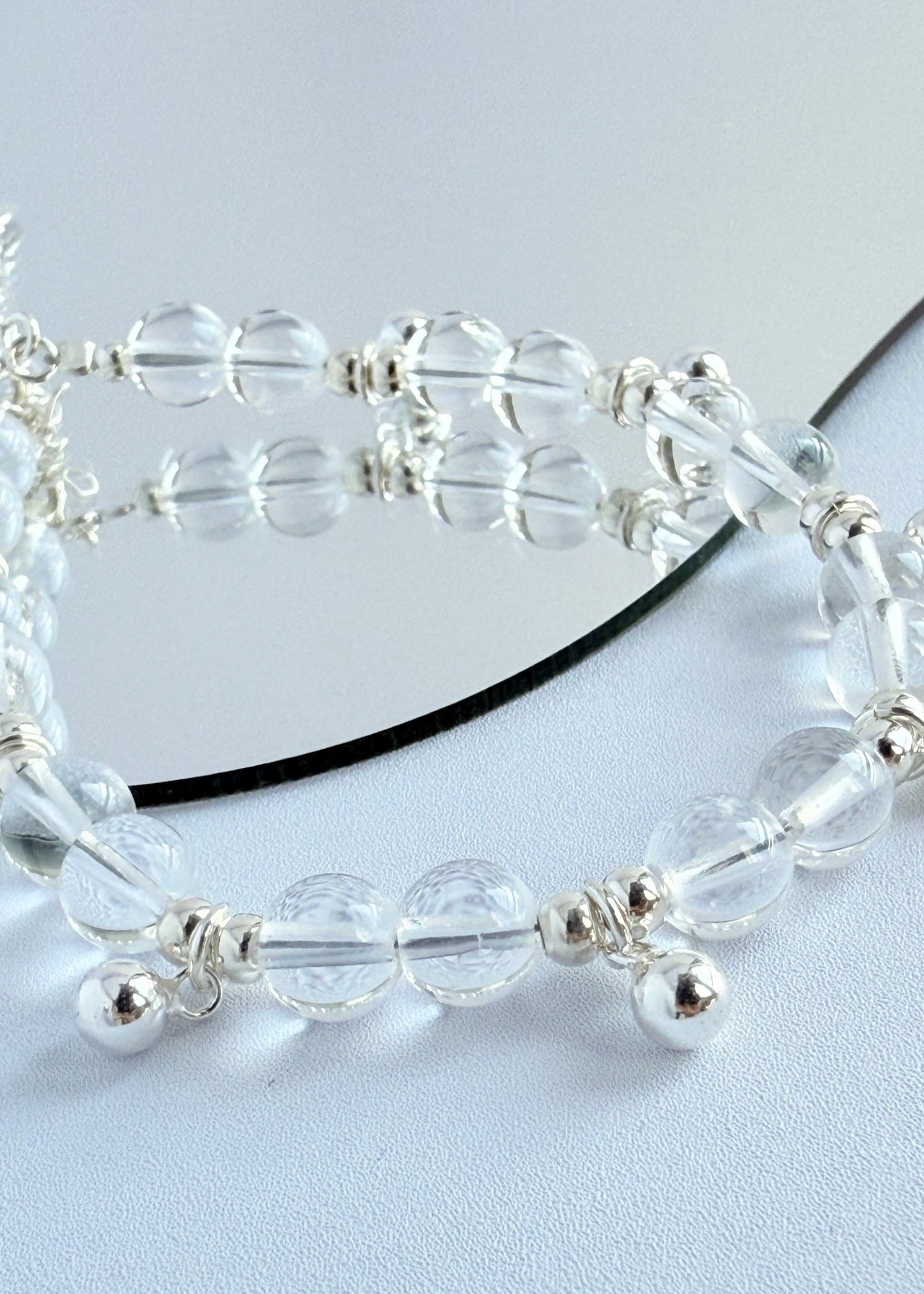 White Crystal Tassel Bracelet