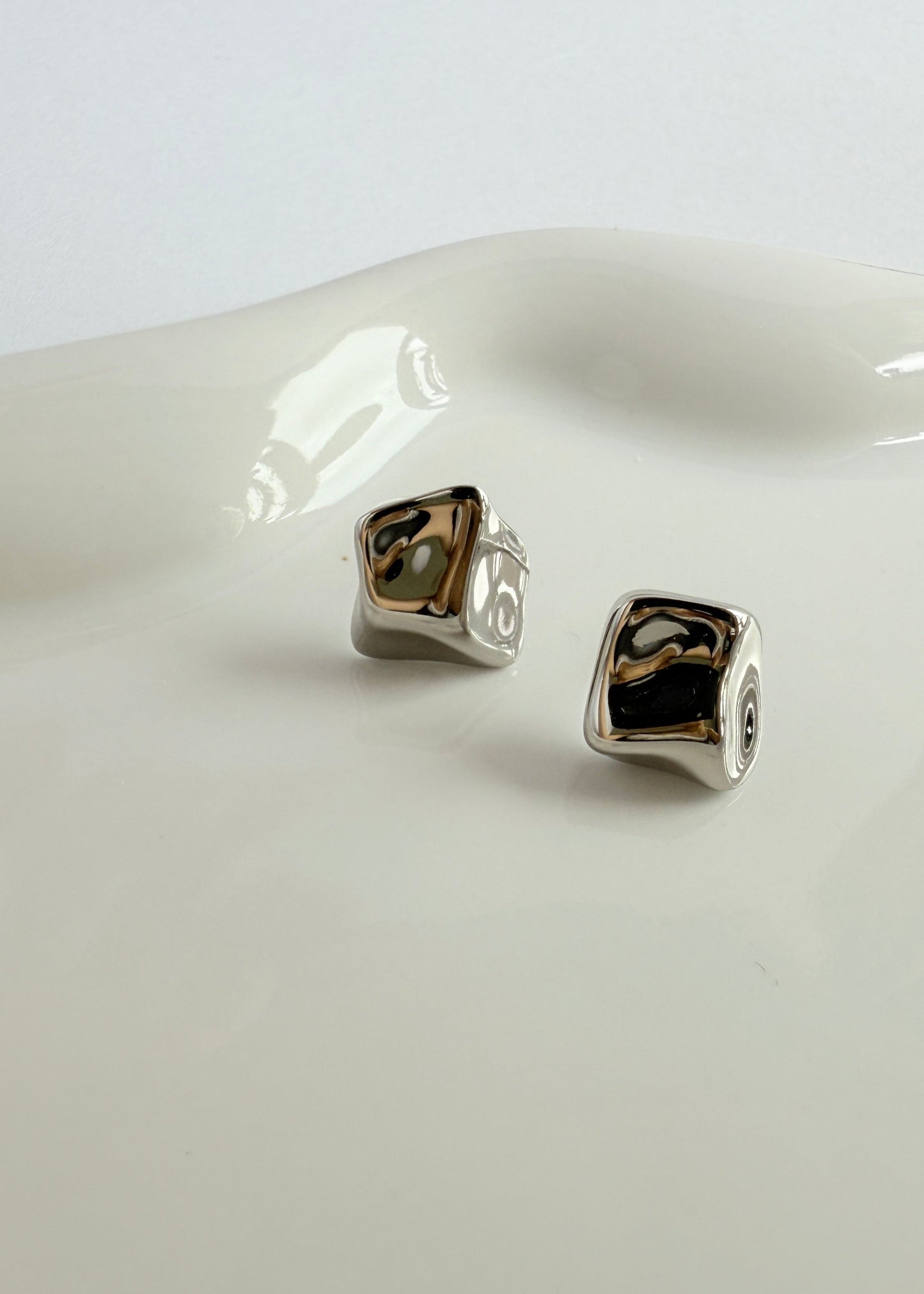 Small Meteorite Earrings