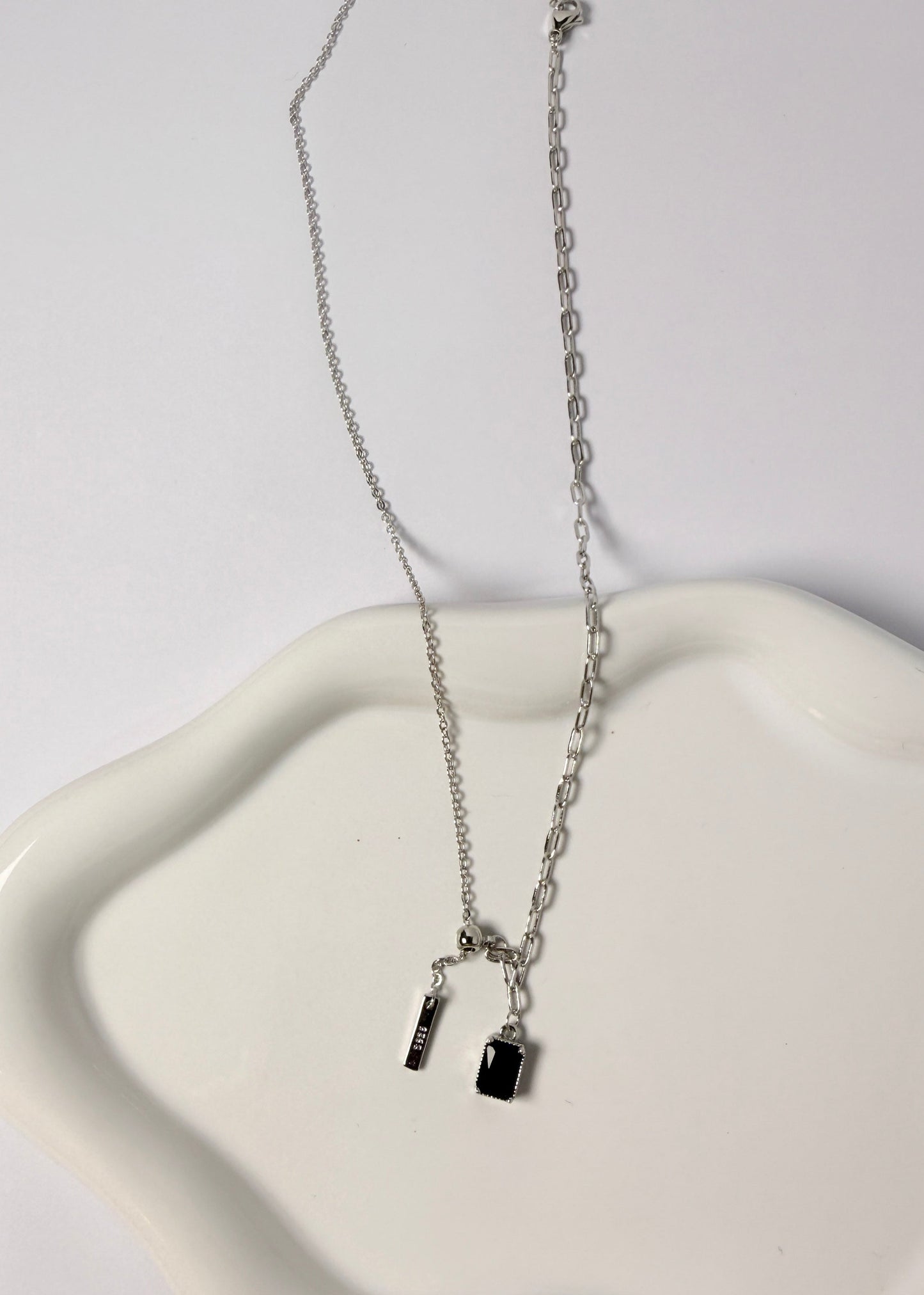 Zircon Patchwork Necklace