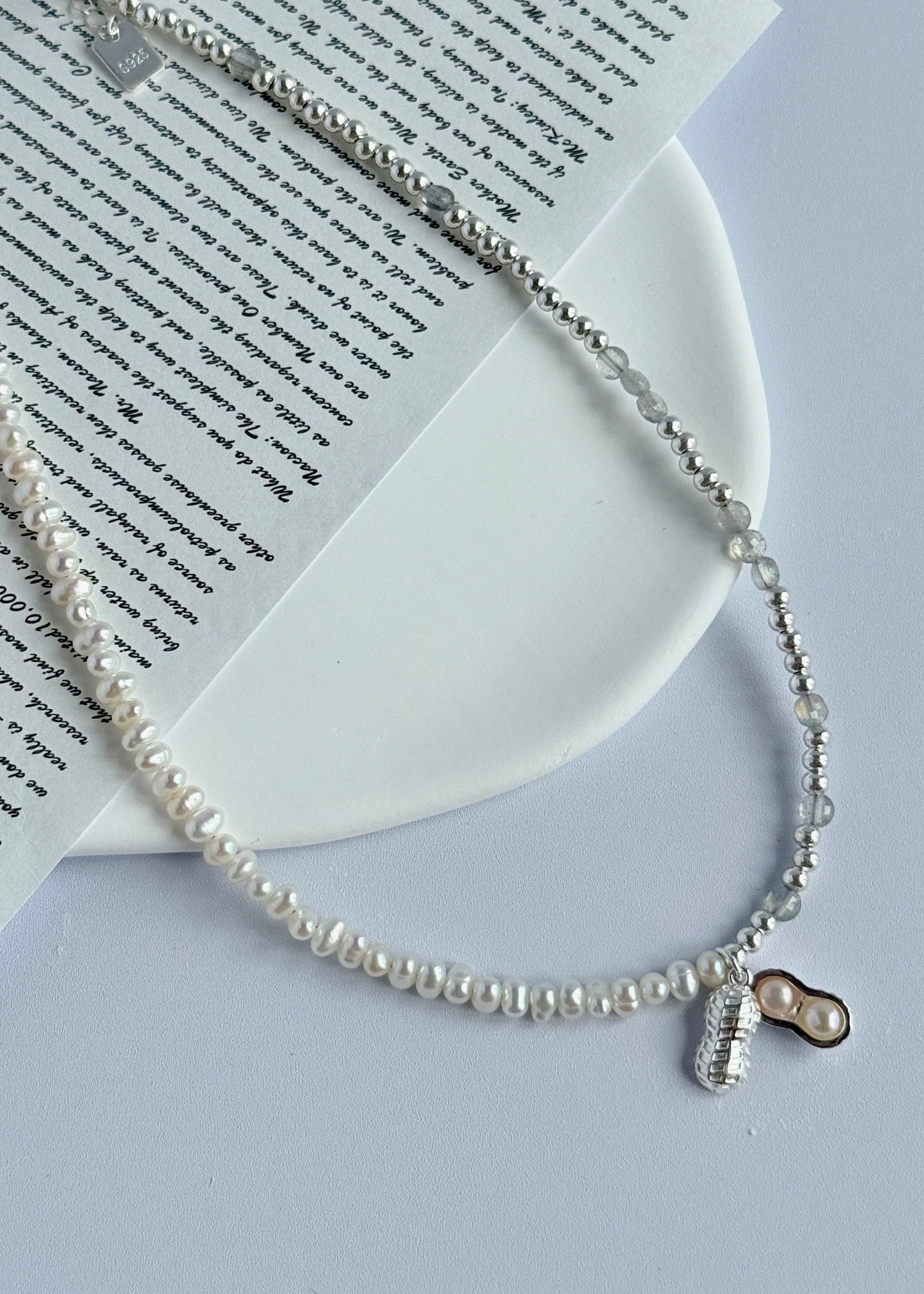 Peanut Pearl Double Necklace