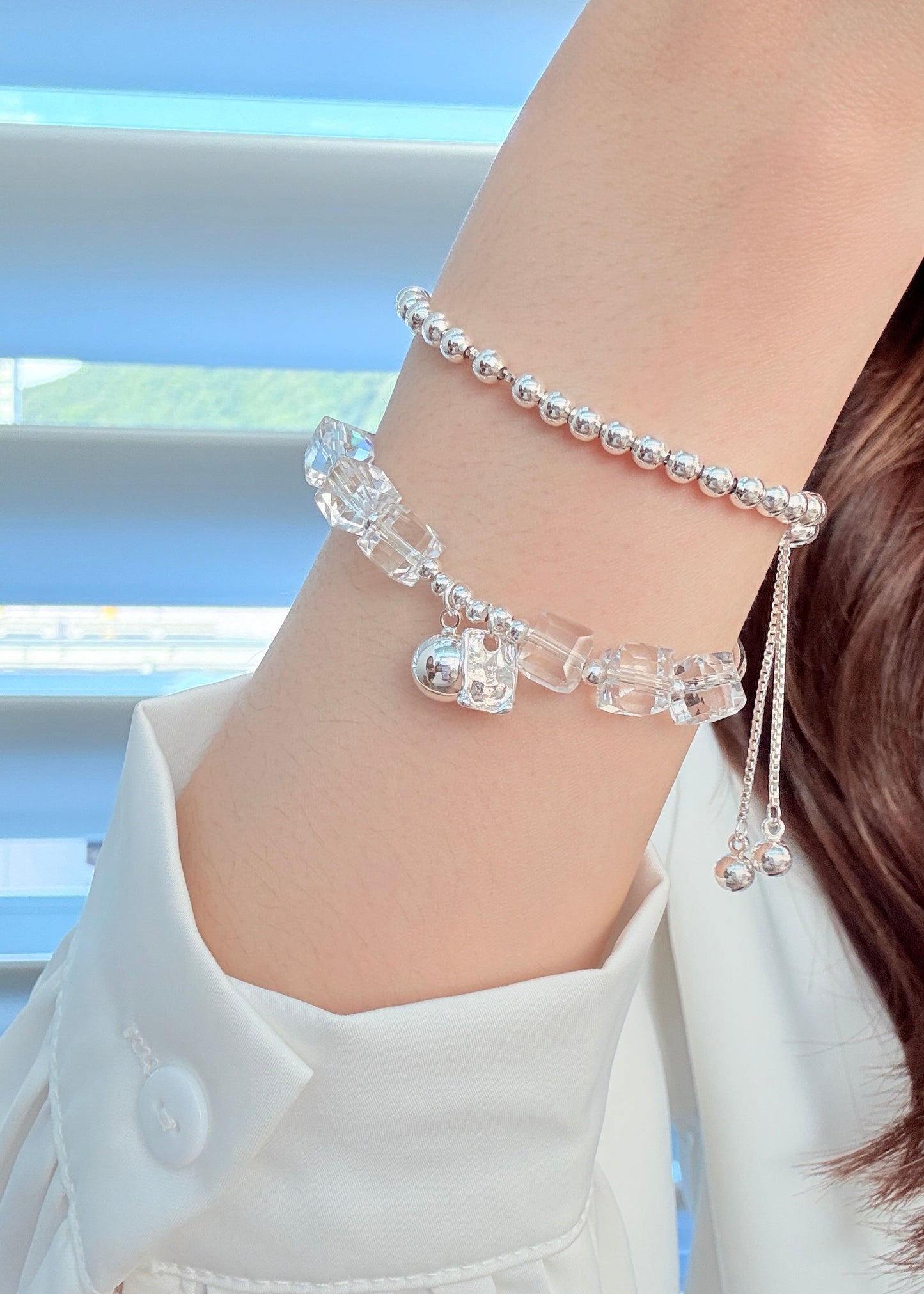 Round Bead Tassel Bean Bracelet