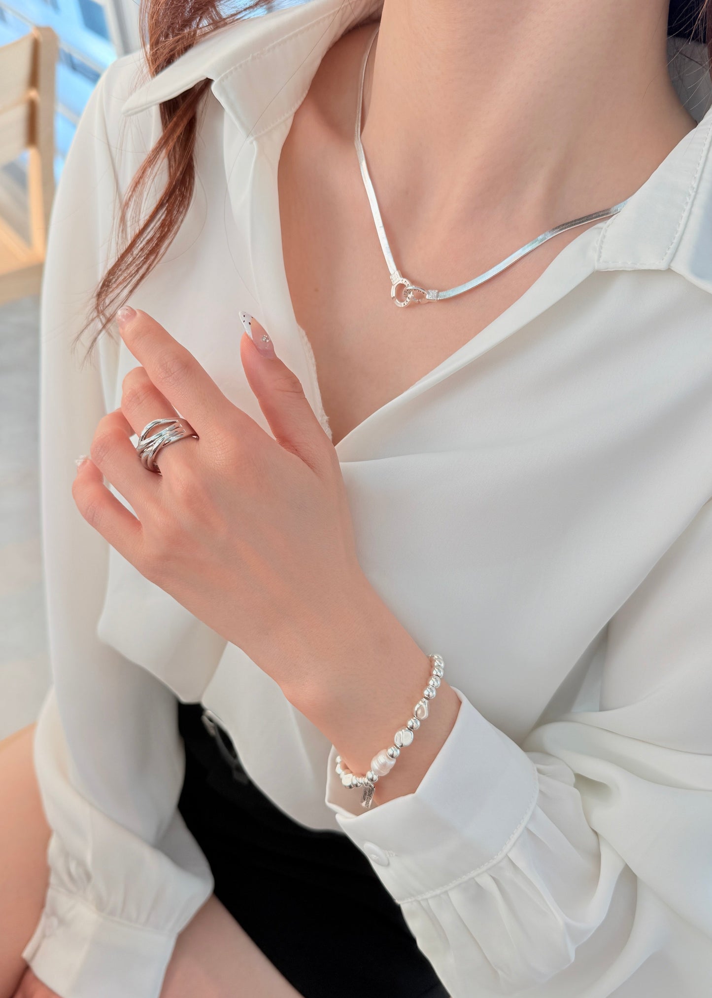 Baroque Pearl Silver Bracelet