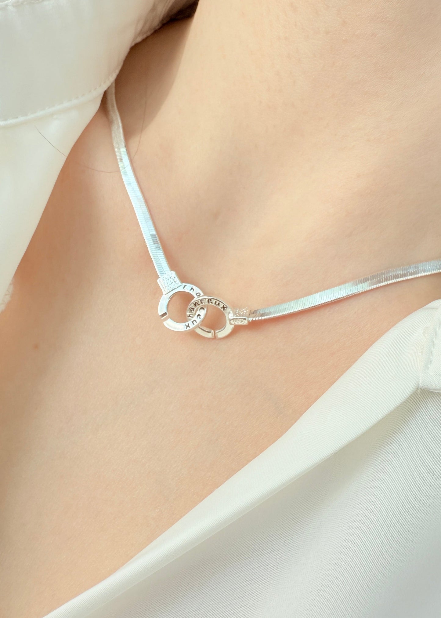 Double Ring Necklace