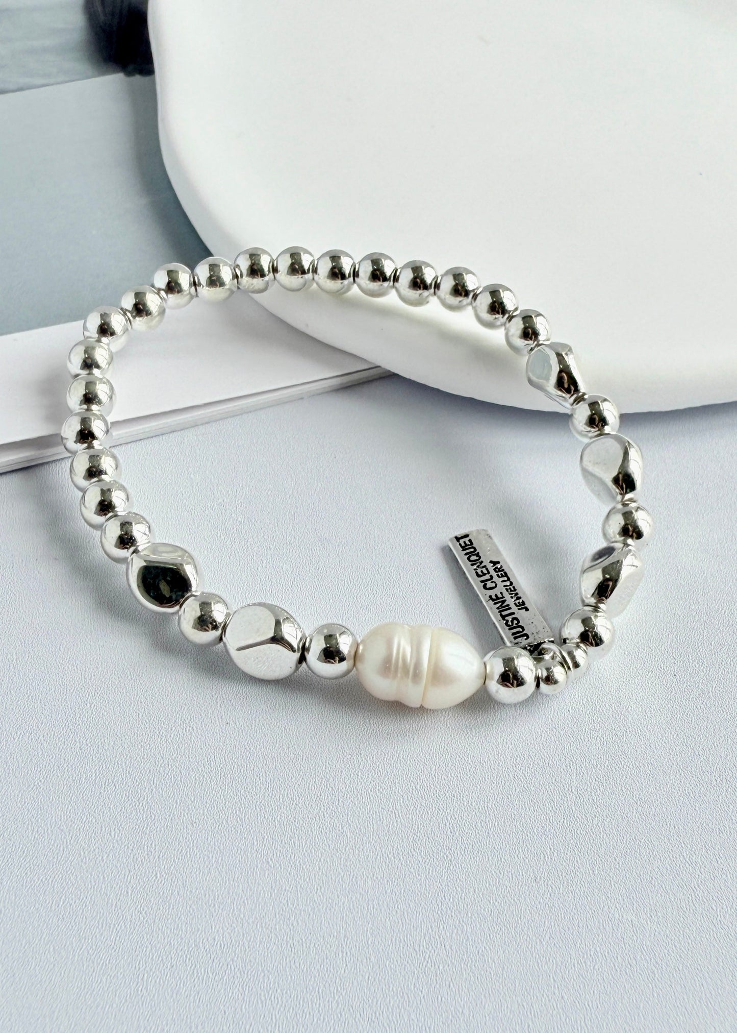 Baroque Pearl Silver Bracelet
