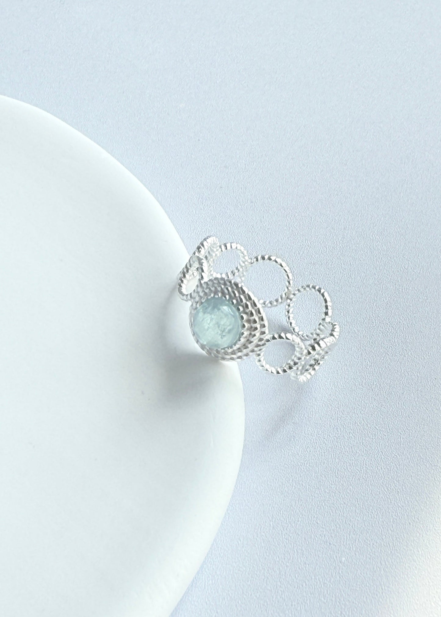 Natural Stone Silver Ring