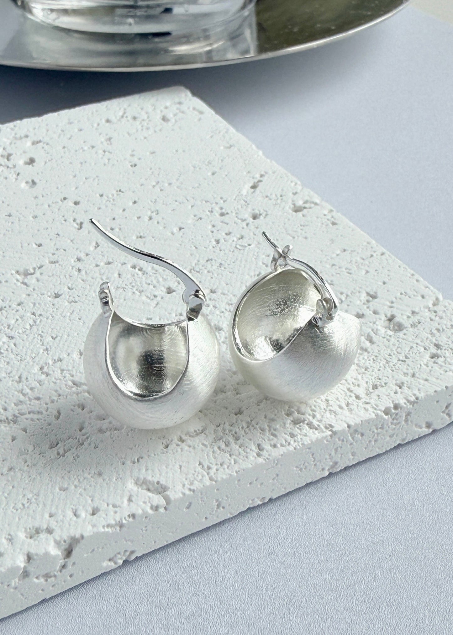 Matte Shiny Ball Drop Earrings