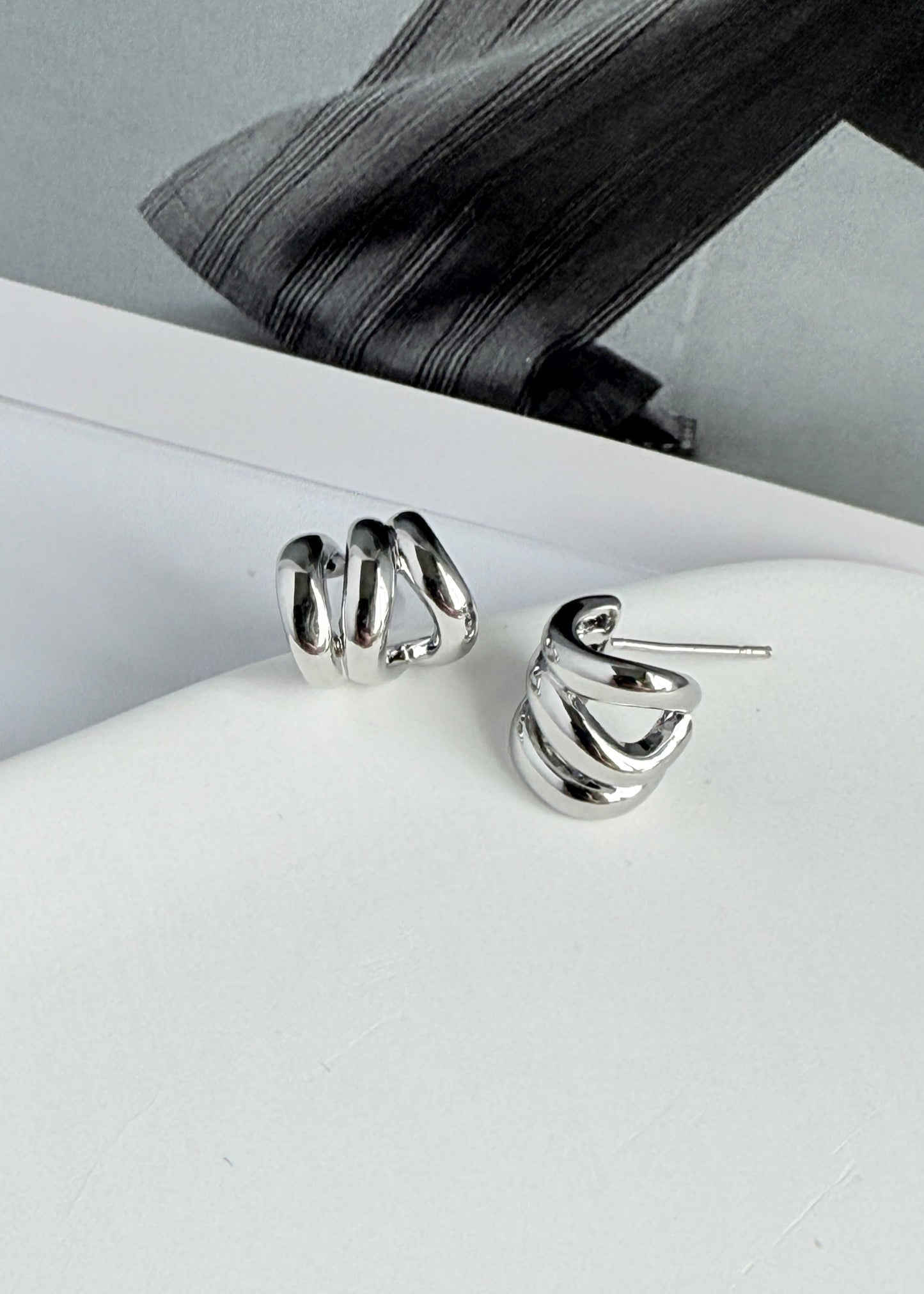 Small Multi-hoop Metal Earrings