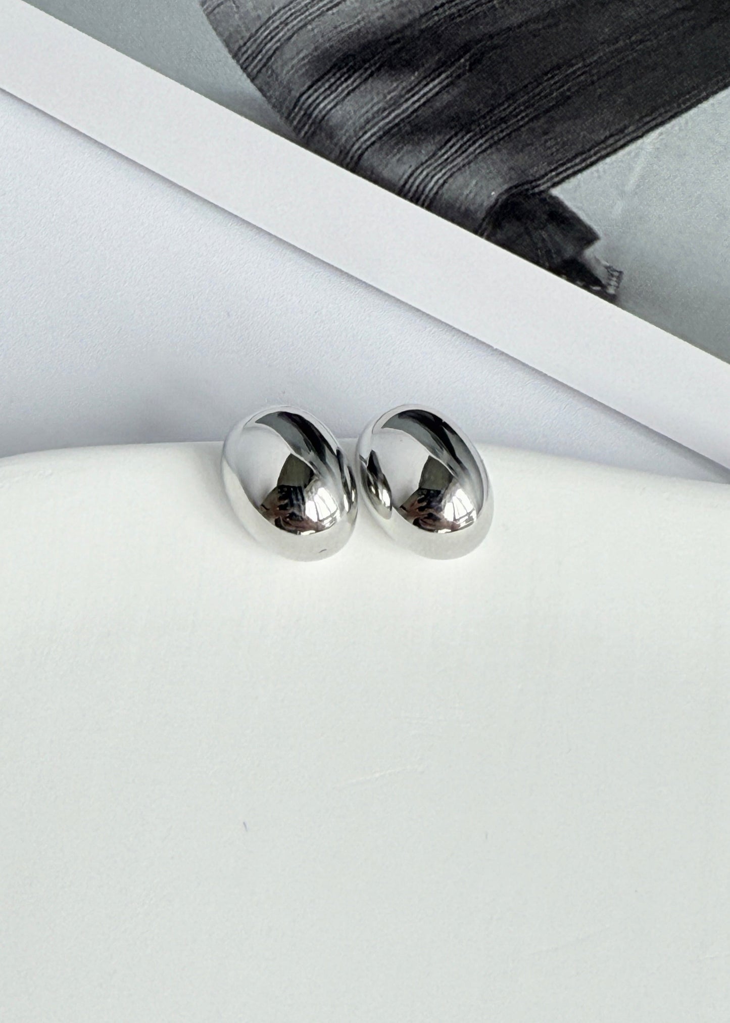 Small Bean Metal Earrings