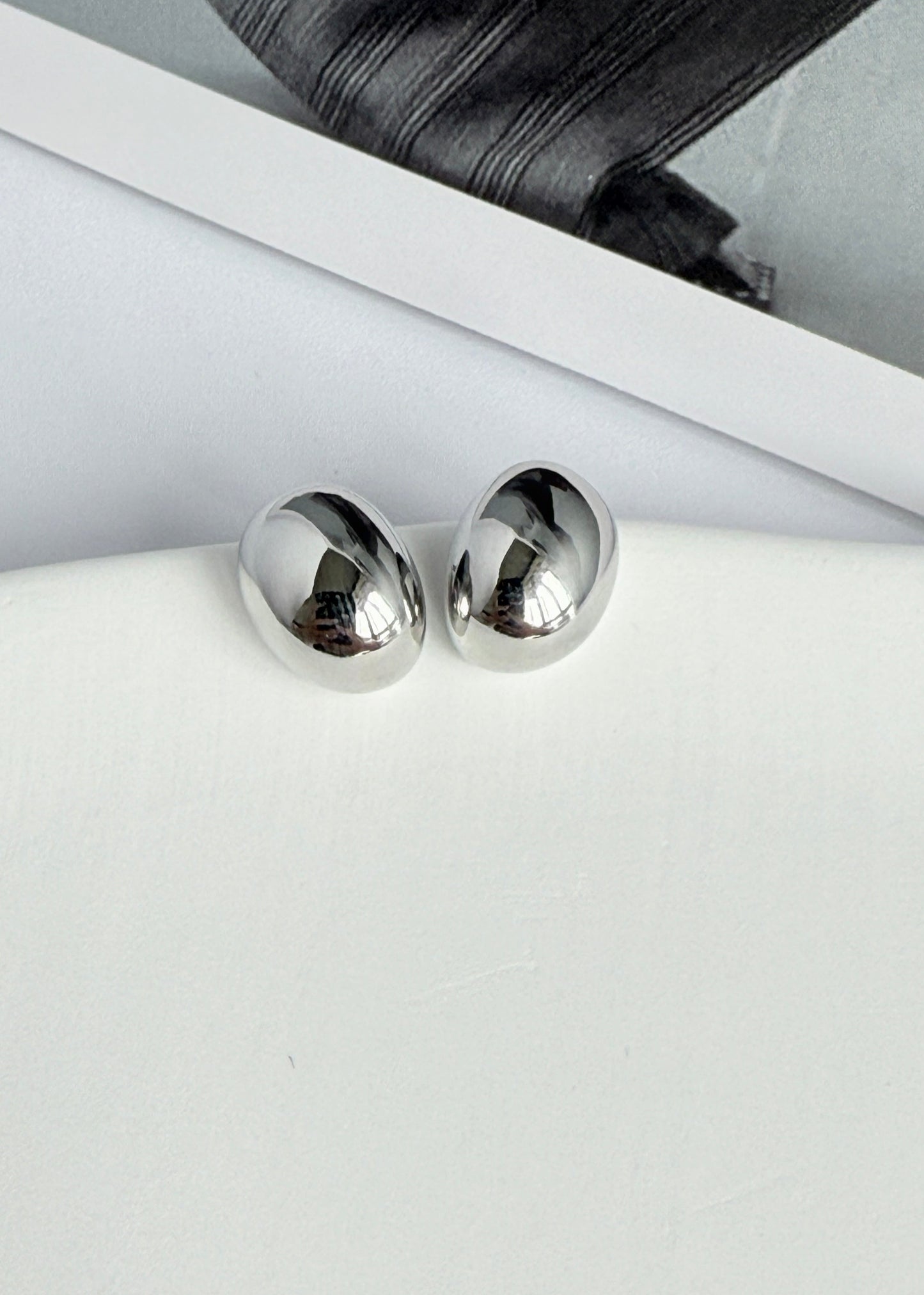 Small Bean Metal Earrings