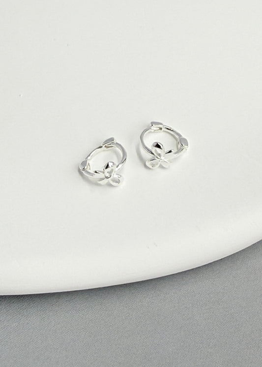 Sterling Silver Bow Earrings
