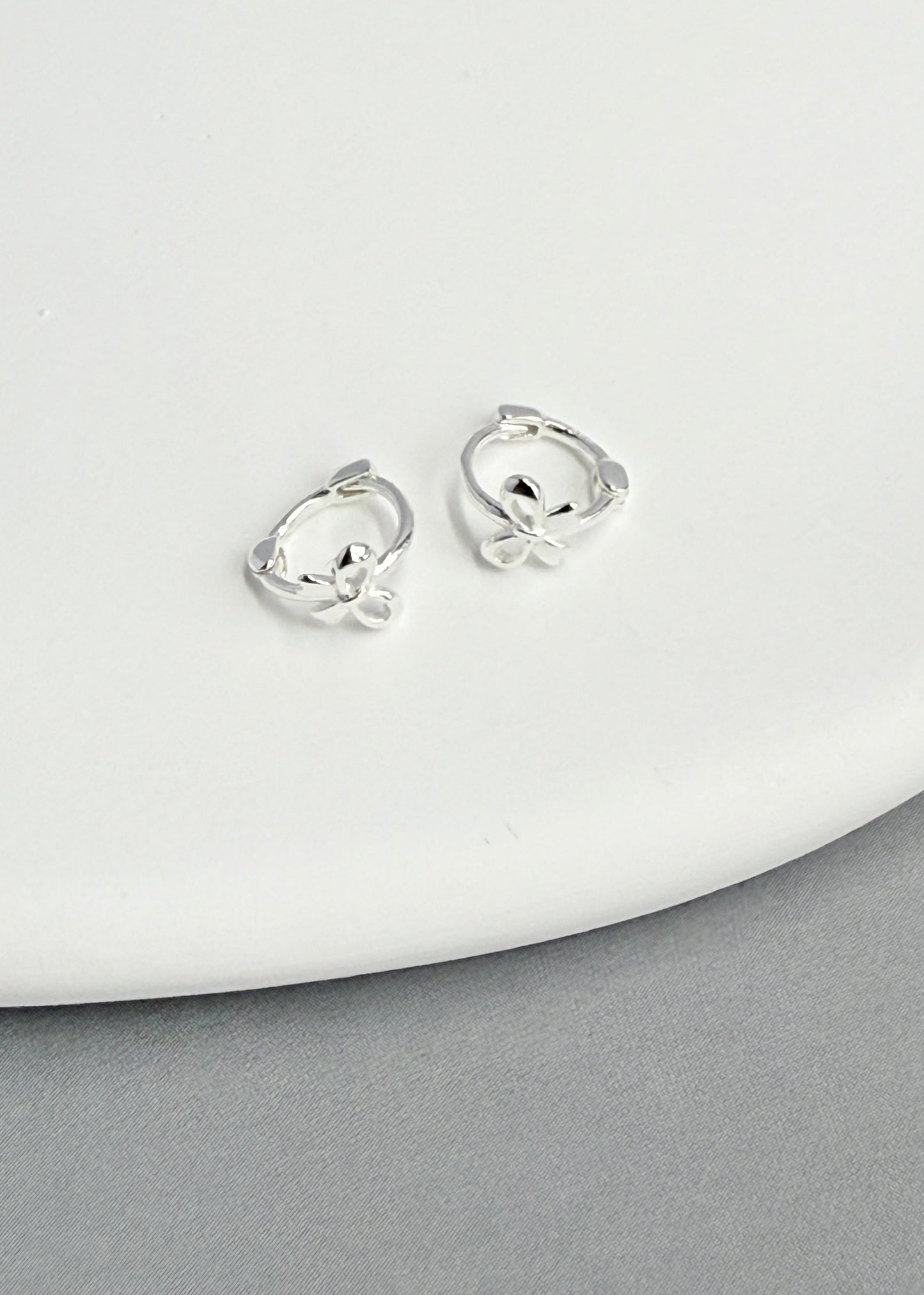 Sterling Silver Bow Earrings