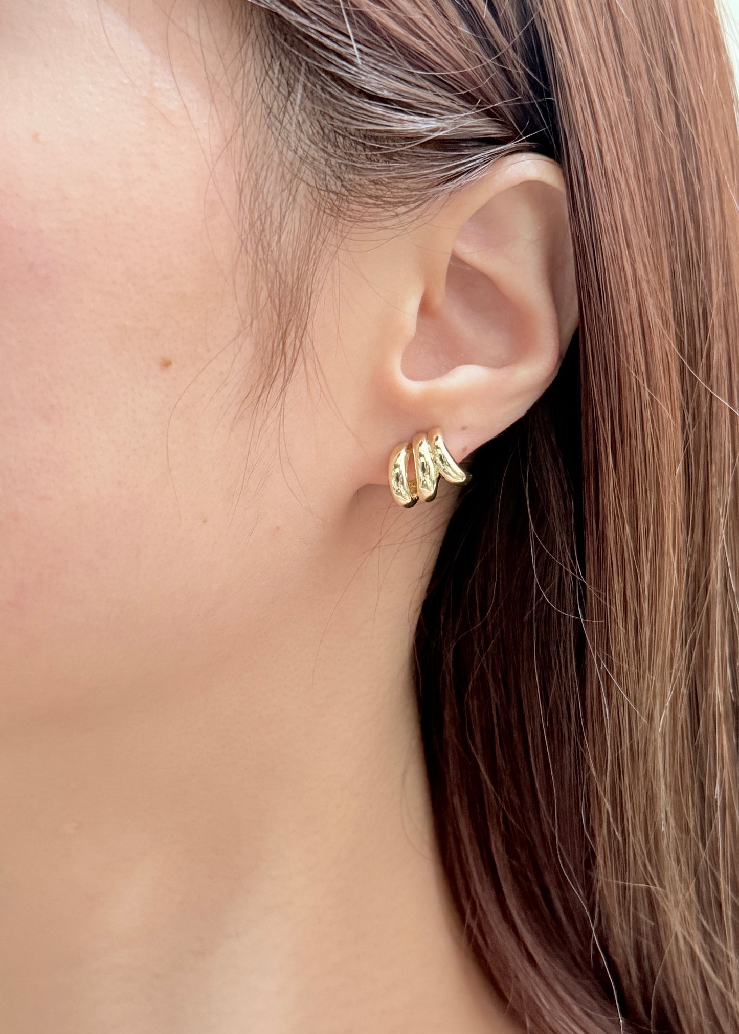 Small Multi-hoop Metal Earrings