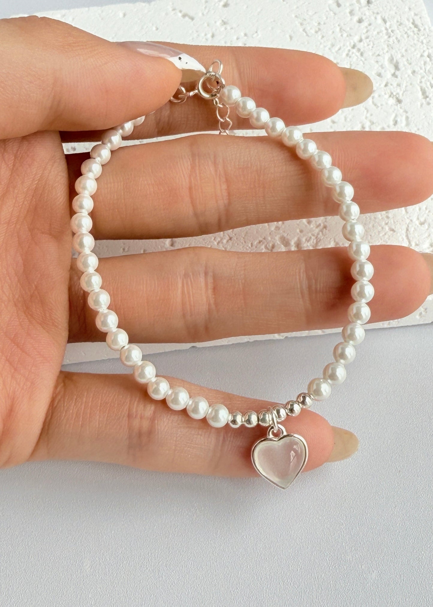 Pearl Heart Bracelet