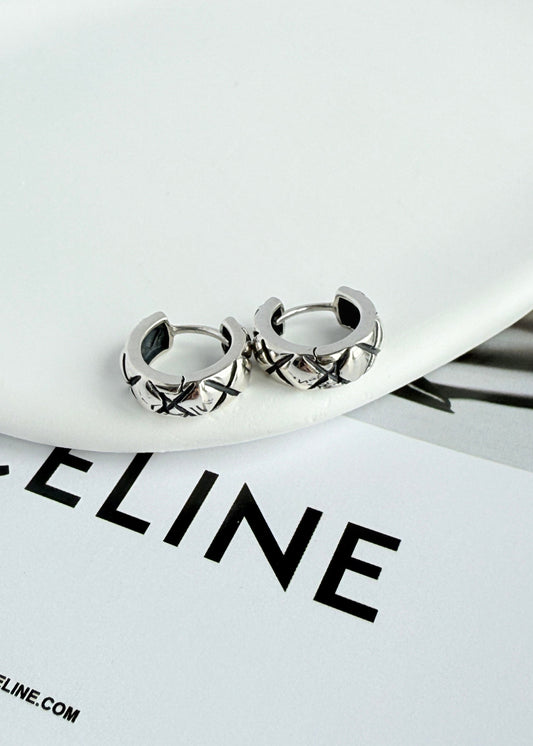 Quilted Motif Earrings