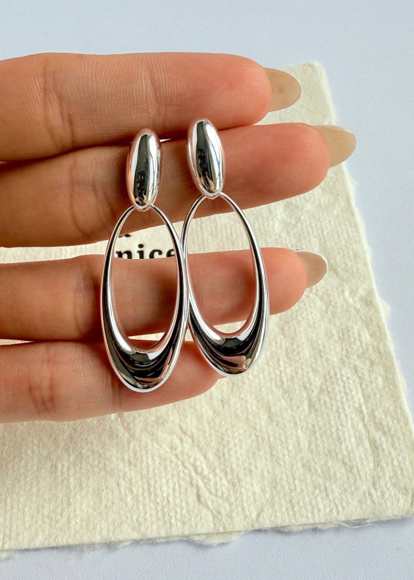 Oval Hoop Earrings