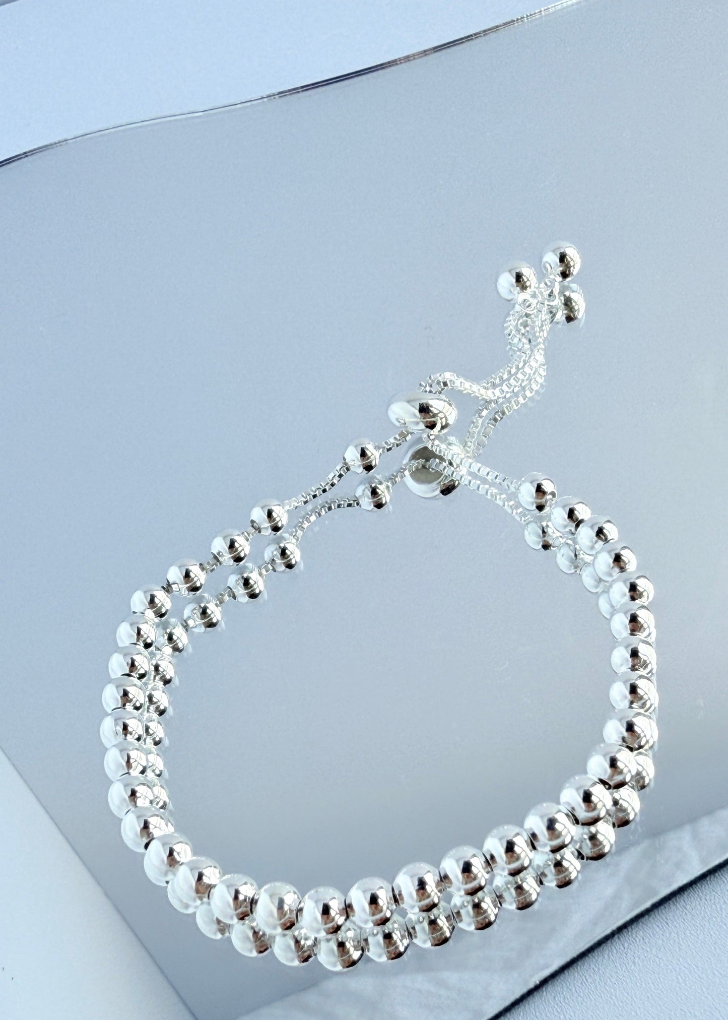 Round Bead Tassel Bean Bracelet