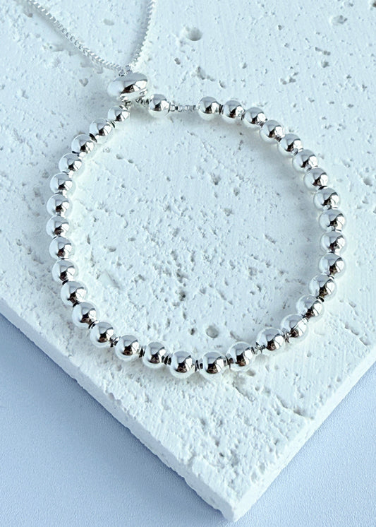 Round Bead Tassel Bean Bracelet