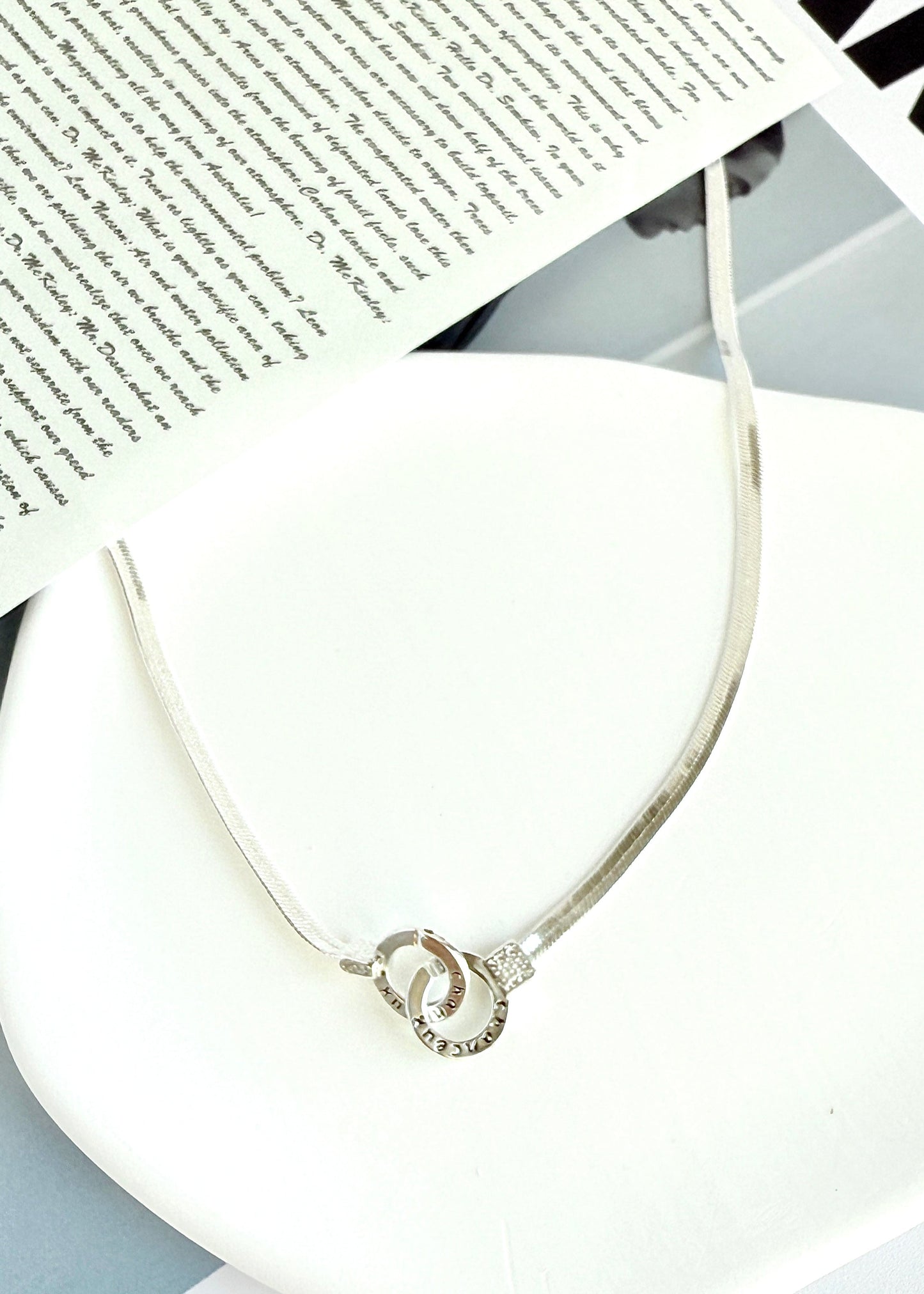 Double Ring Necklace