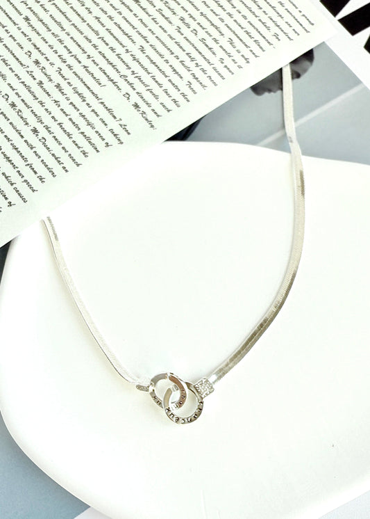 Double Ring Necklace