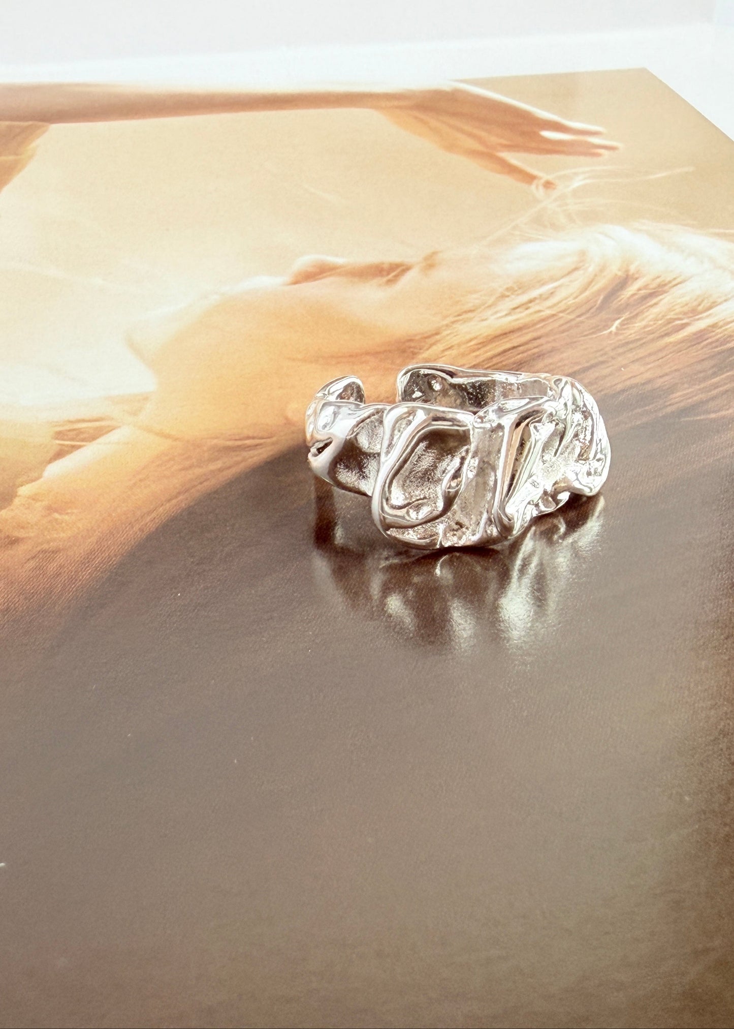 Metal Pleated Ring