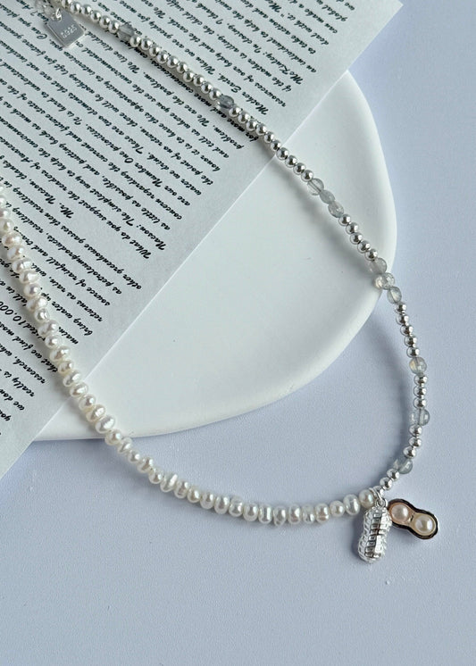 Peanut Pearl Double Necklace